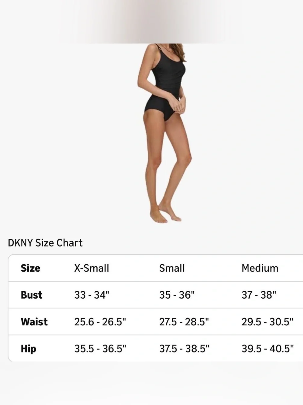 DKNY Women One Piece Swimwuit with Tummy Control Medium Black NWT - Picture 3 of 11